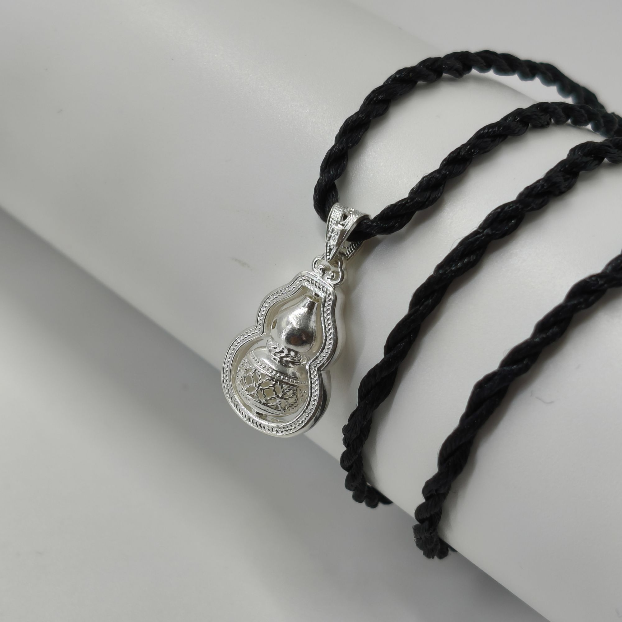 足银银制品 [半亩银田] 手工福气满满葫芦吊坠 轻奢百搭时尚精美