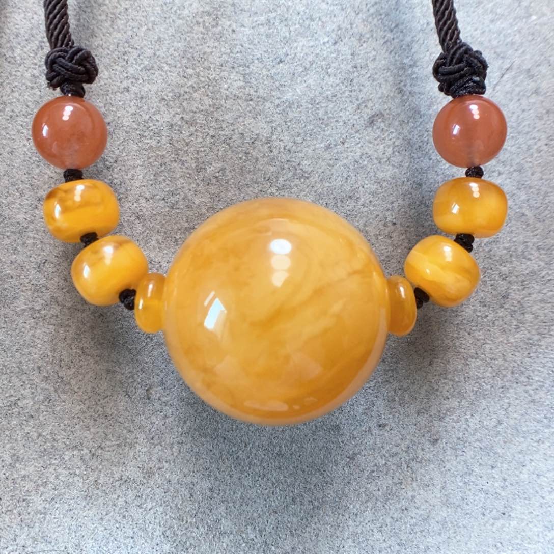 未镶嵌项链蜜蜡蜜蜡锁骨