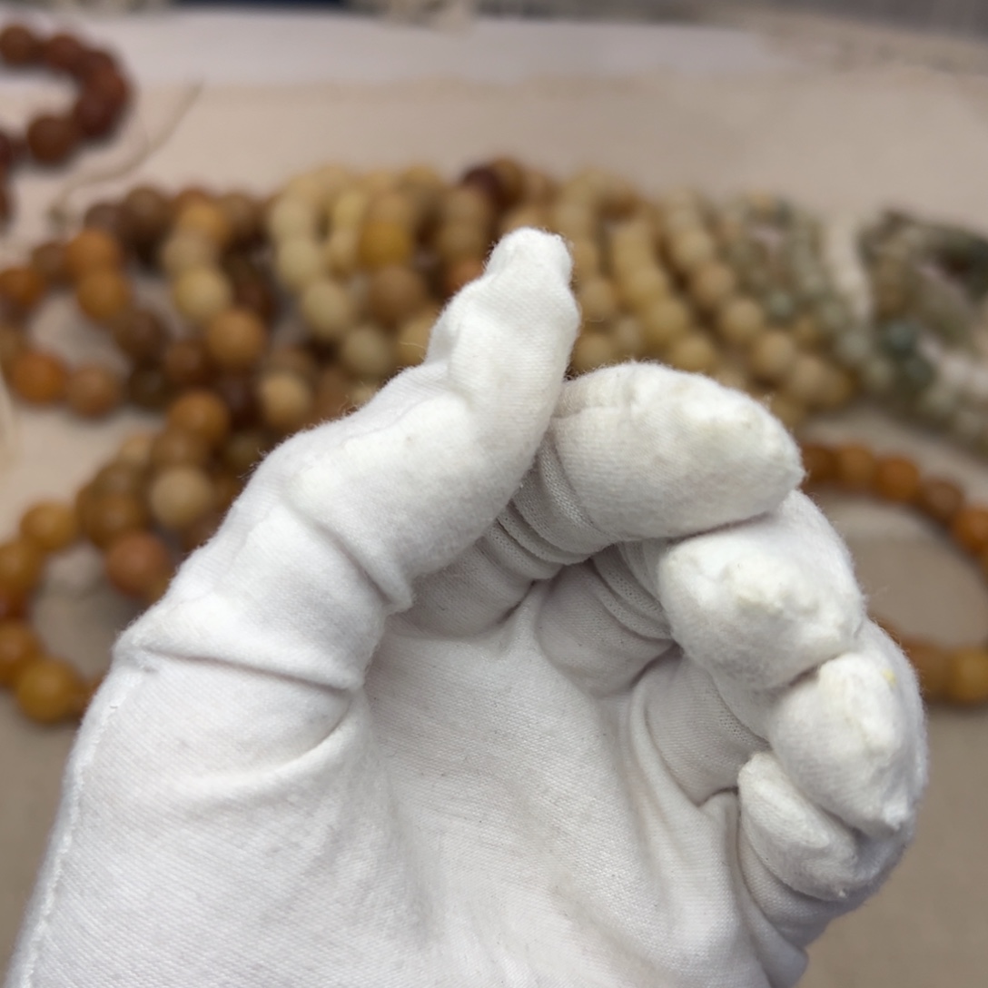 冰***儿菩提根/象牙果吊坠麂皮手套➕万毛手套