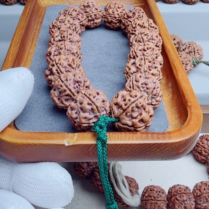 吊坠金刚菩提原生态梁雪山铁籽蜂窝双龙订制20 mm姜黄皮