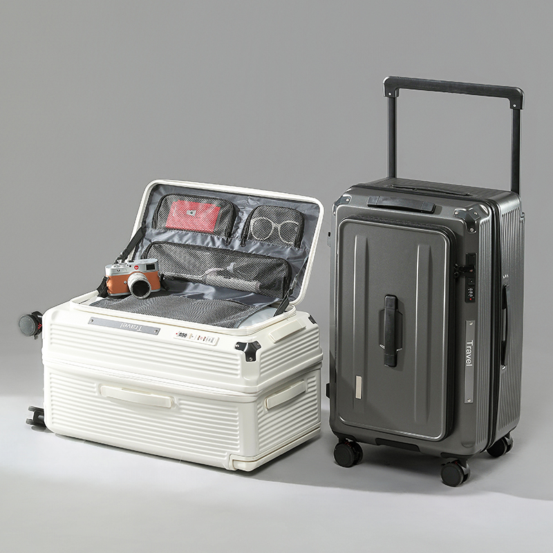 宽拉杆行李箱男女2025新款侧开盖可扩展多功能旅行密码拉杆箱24寸