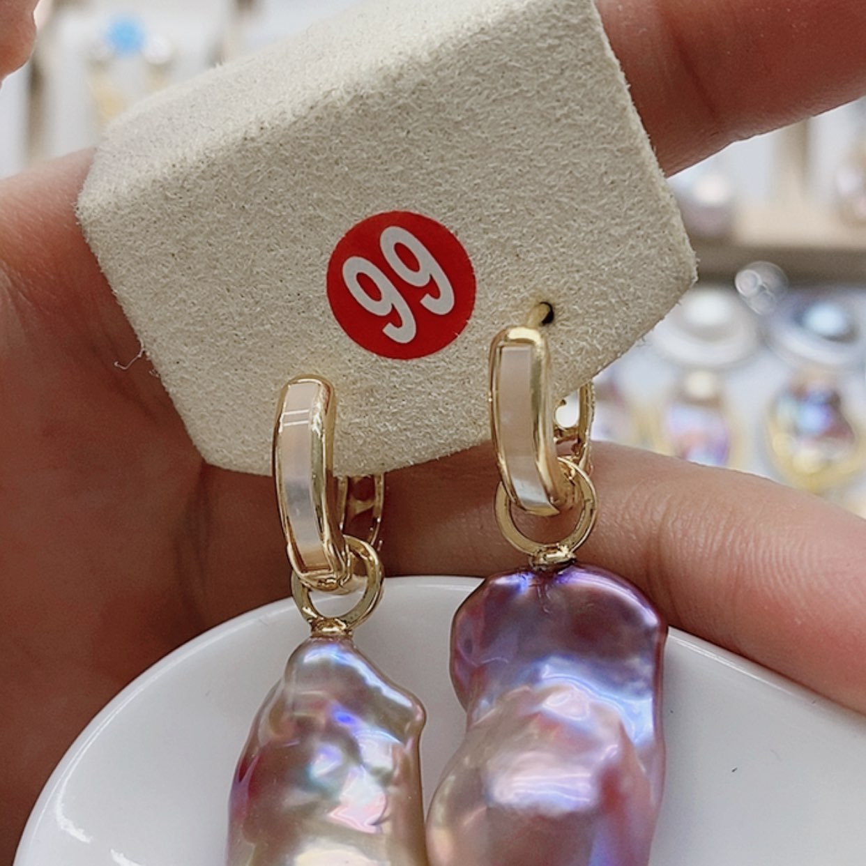 【闪购商品】淡水珍珠耳饰银S925镶嵌