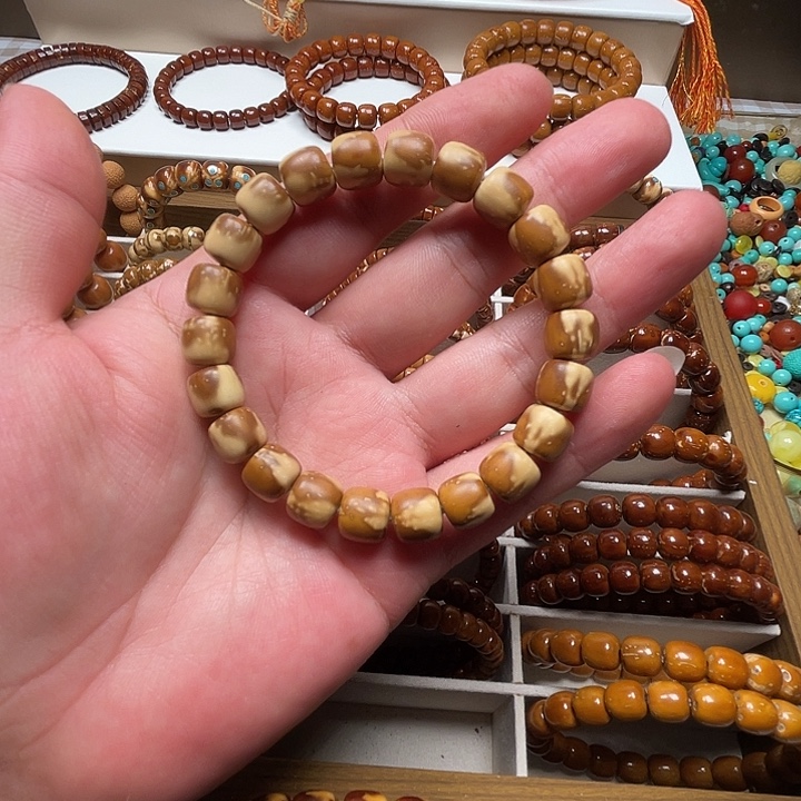 小***昂紫金鼠手串紫金鼠实心老型火焰纹手串