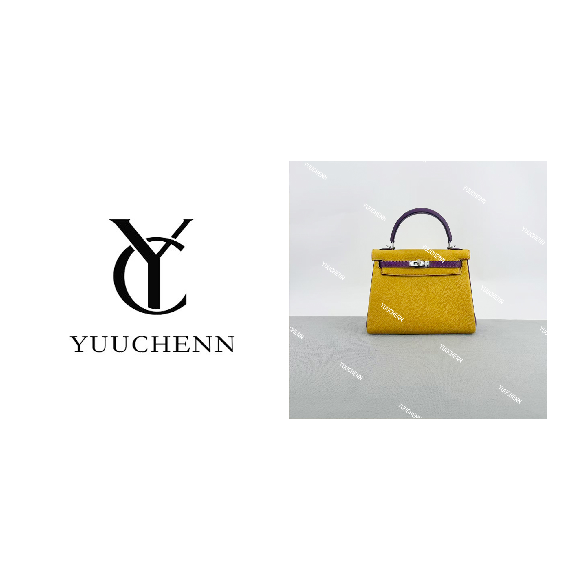 YUUCHENN【手工定制】25cm原创设计高定真皮包 HH8033