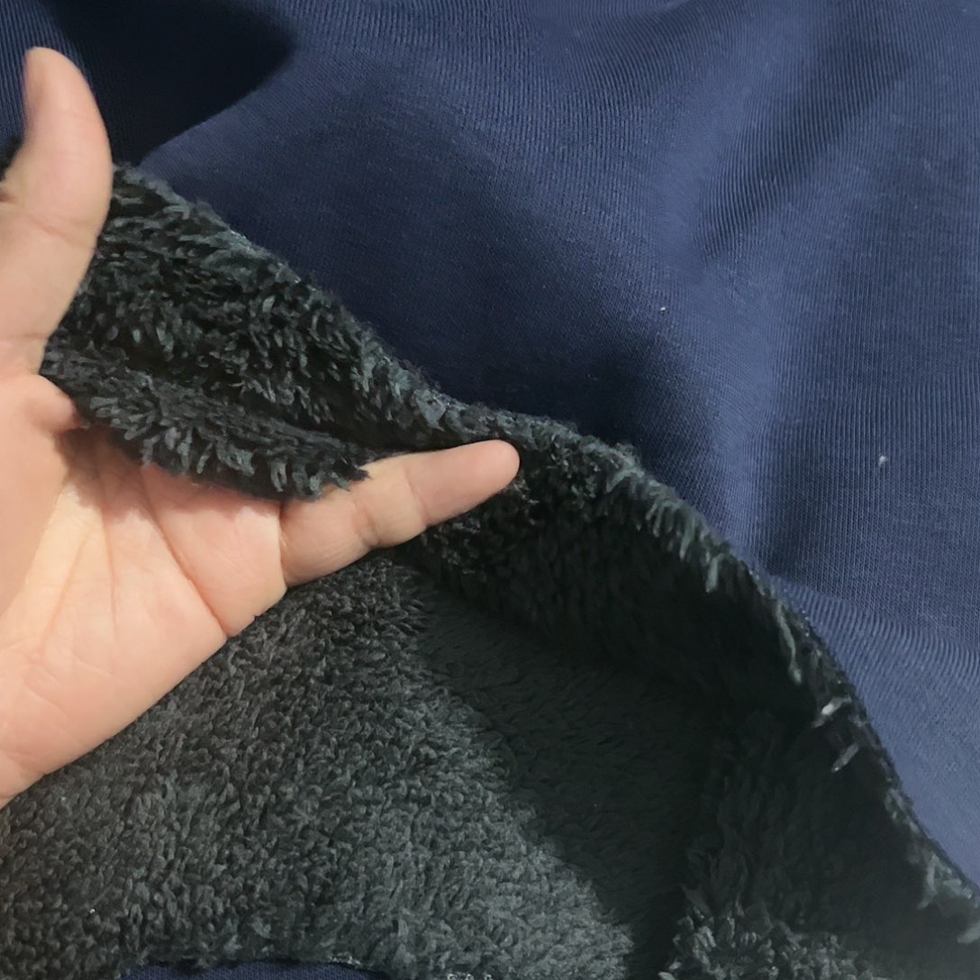 藏蓝色羊驼绒1.8×2米长带螺纹