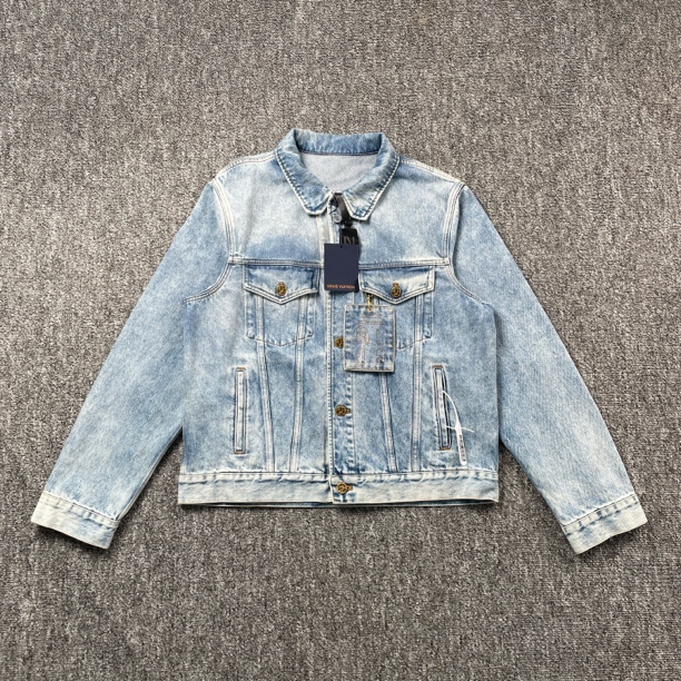 全新未使用 LouisVuitton/路易威登 3977/蓝色牛仔夹克/50码
