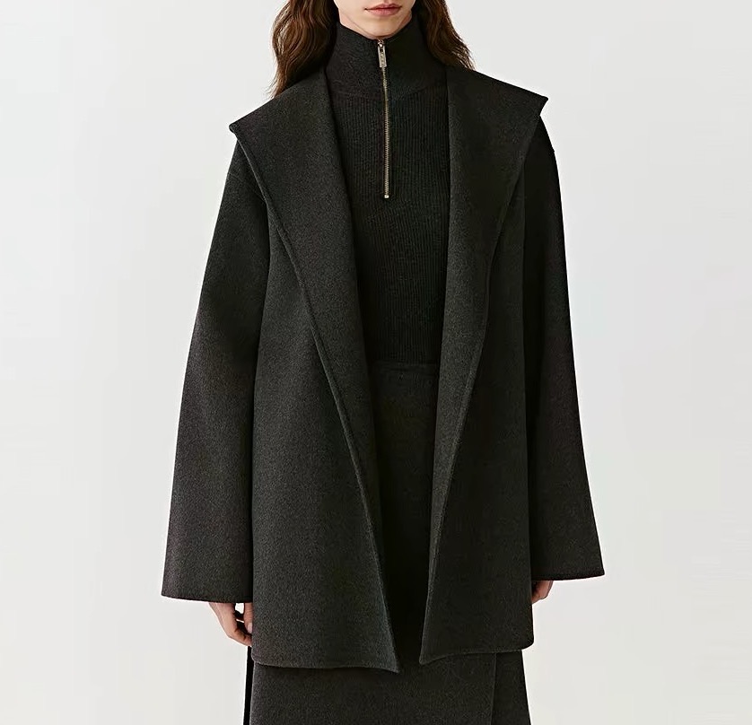 250492【禾家 订单 】 2025冬季新款双面呢短款大衣