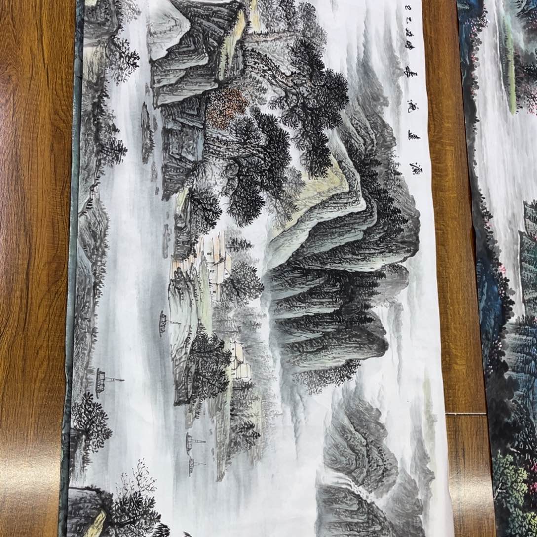 用***乓莫兆华老师小六尺画心