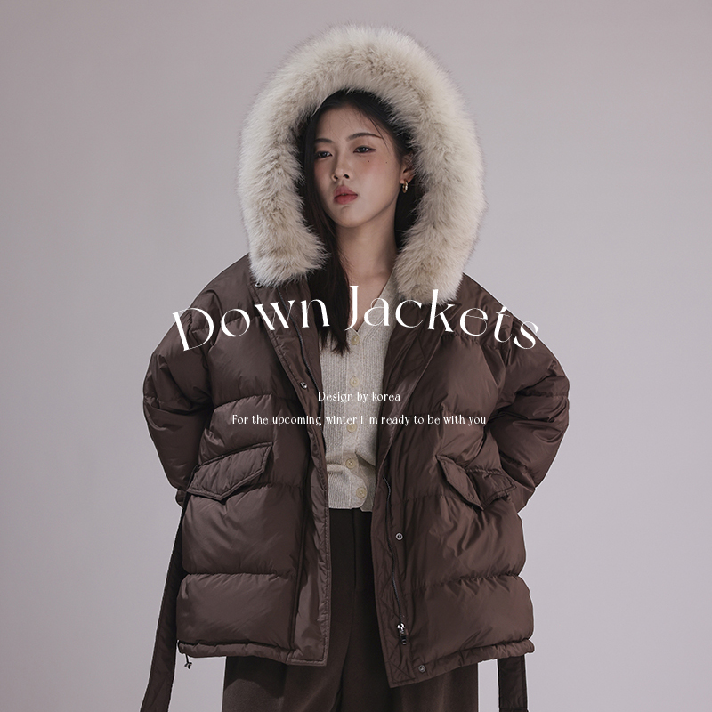 【子奇专属】YM 708 【大火炉】 鹅绒服大毛领韩版冬季简约保暖女