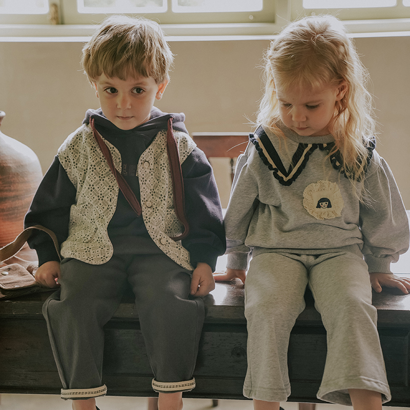 韩版男女童休闲宽松版型卫衣外套