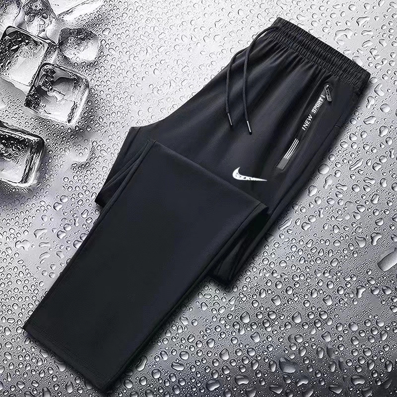 NIIKE精选冰丝裤男士夏季薄款速干运动裤宽松空调裤直筒休闲长裤