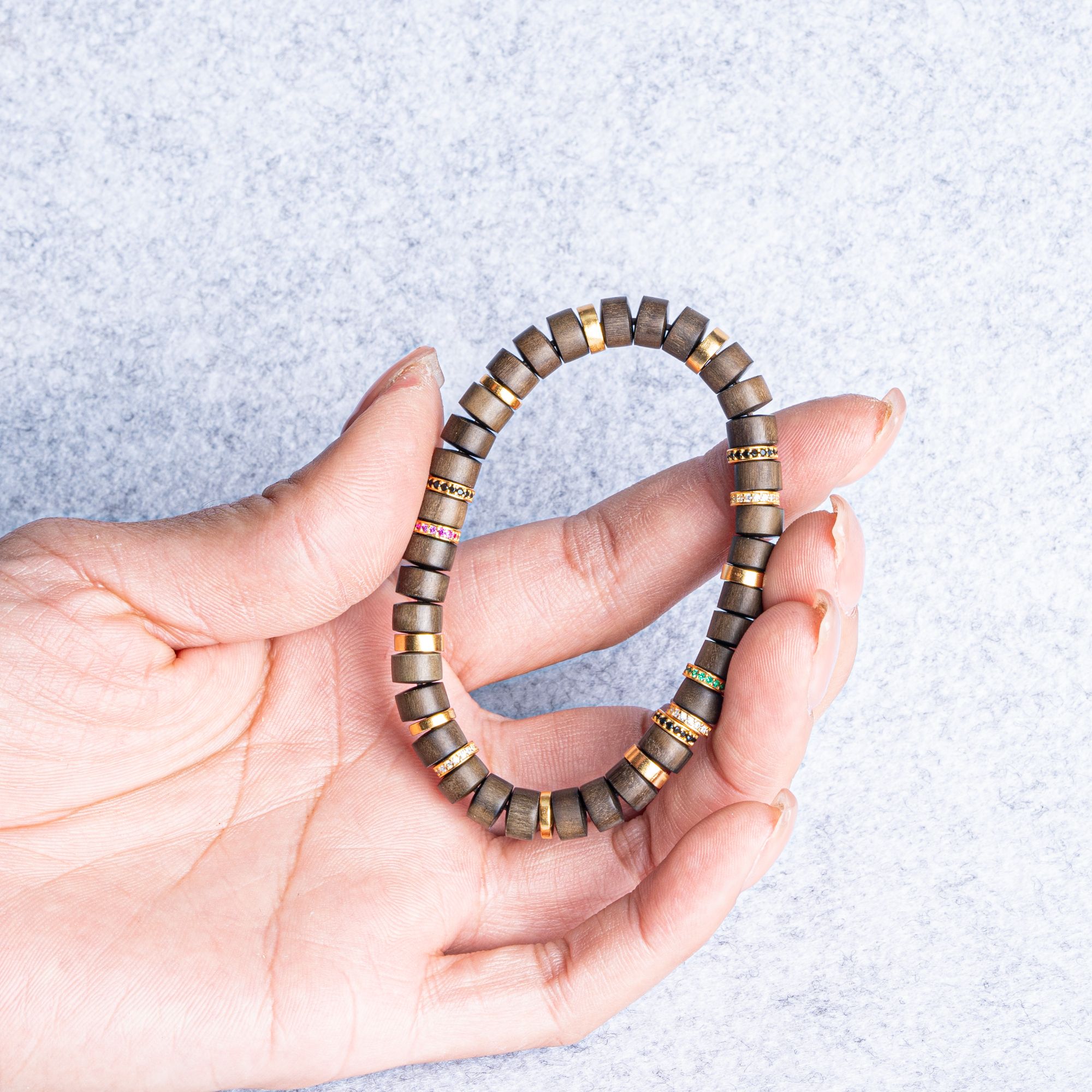 一脉香传【财宝】阴沉老山檀单圈手串（精工高端定制-女款）