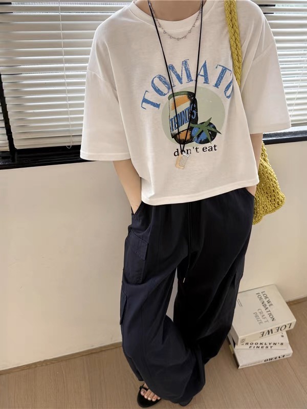 0605-10    女款百搭气质设计感短袖  DY   61053