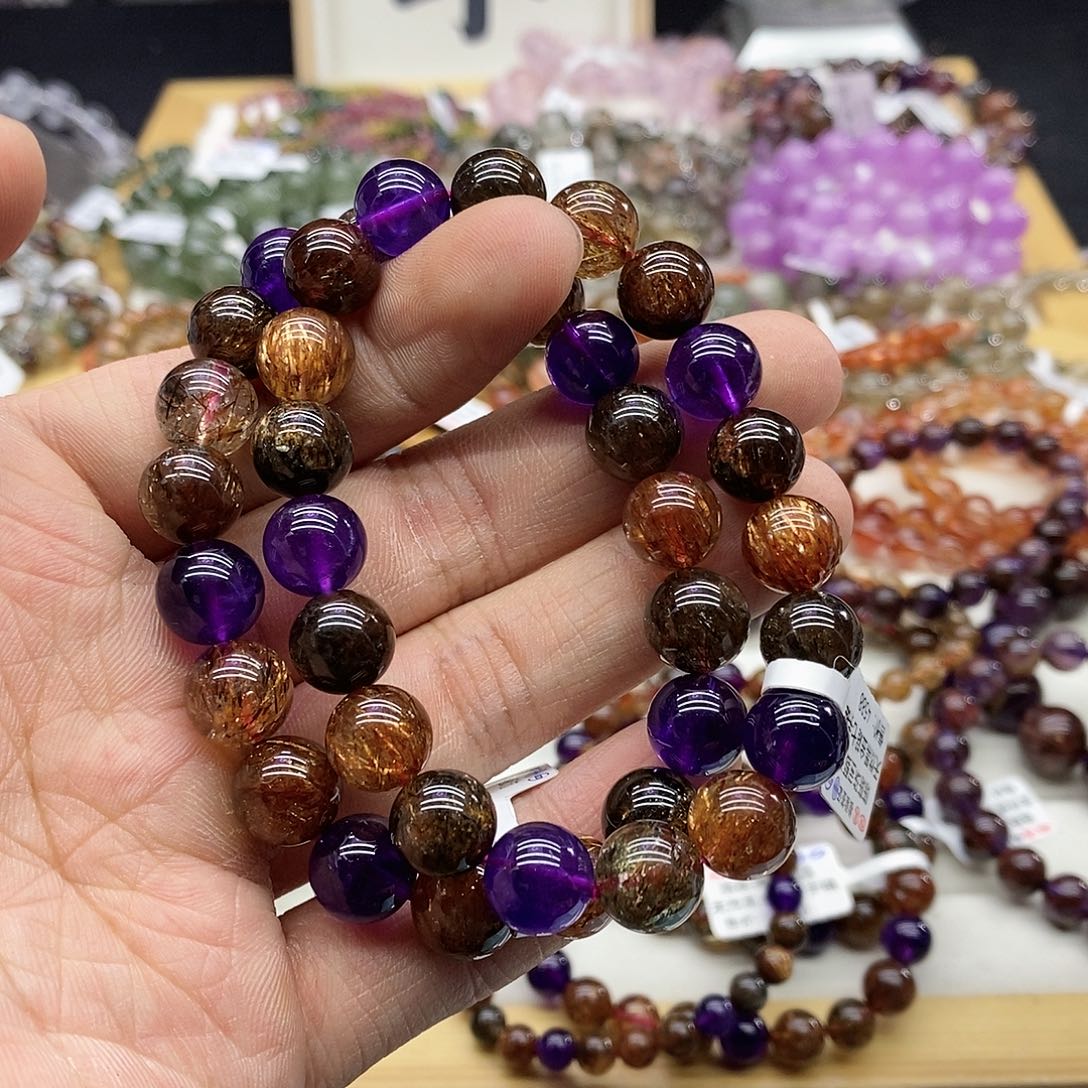 水晶手链未镶嵌多样性发货发一条