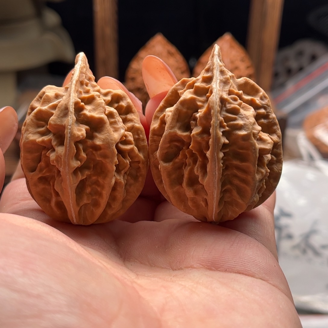 文玩核桃把件关东木子家楸大胖62磕