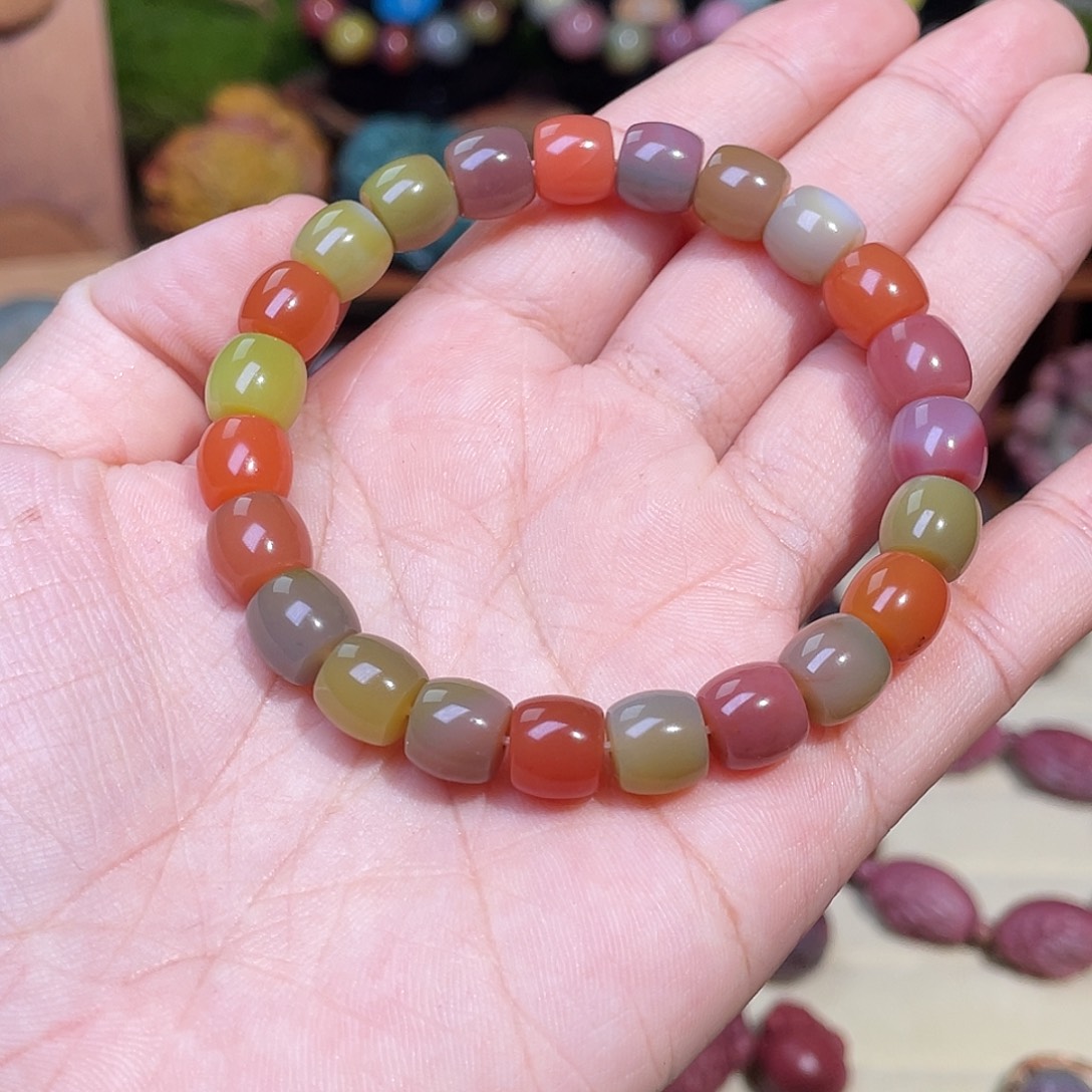 玛瑙/玉髓未镶嵌手串盐源玛瑙福利直切