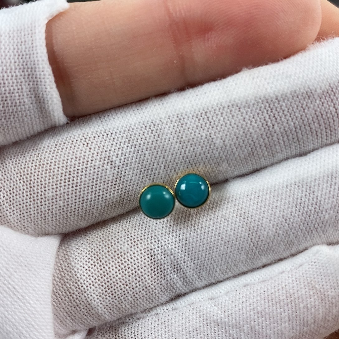 绿松石18K金镶嵌珠宝奇石