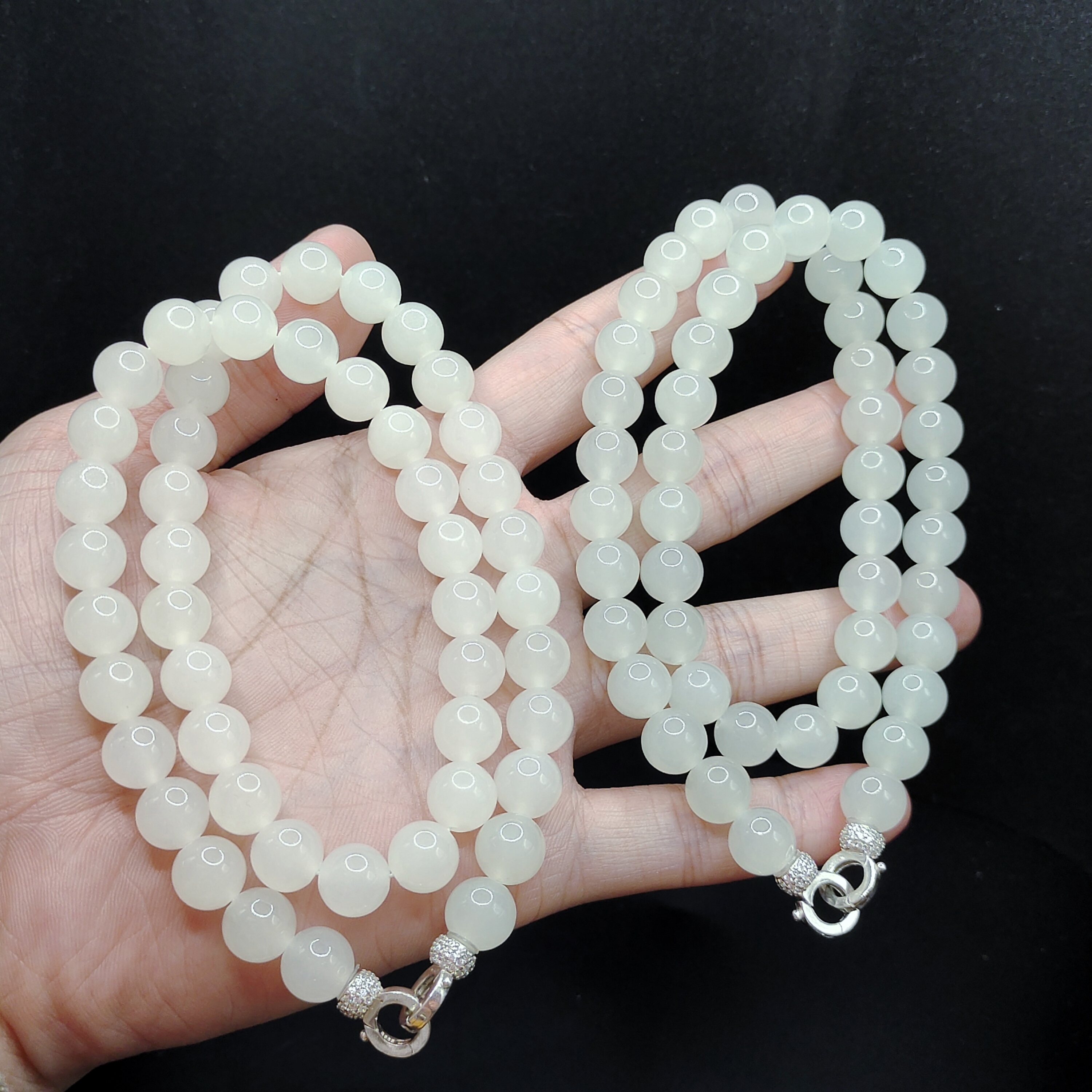 【老三珠宝】和田玉公主链JL01【多样性发其一】约10mm