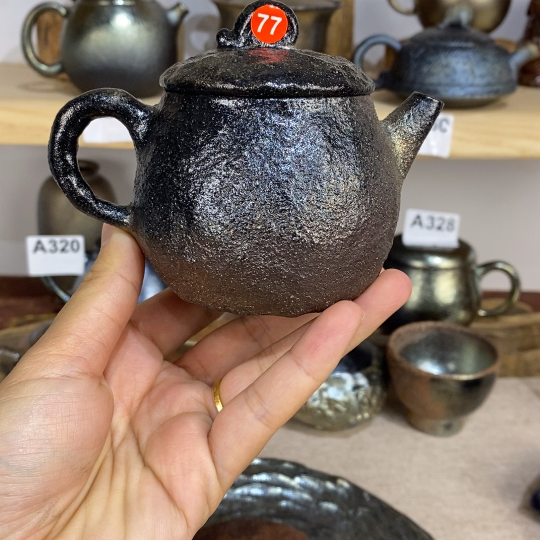 建水紫陶柴烧茶壶