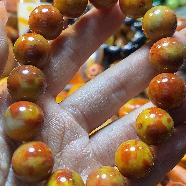 慧***兰玛瑙/玉髓未镶嵌手链