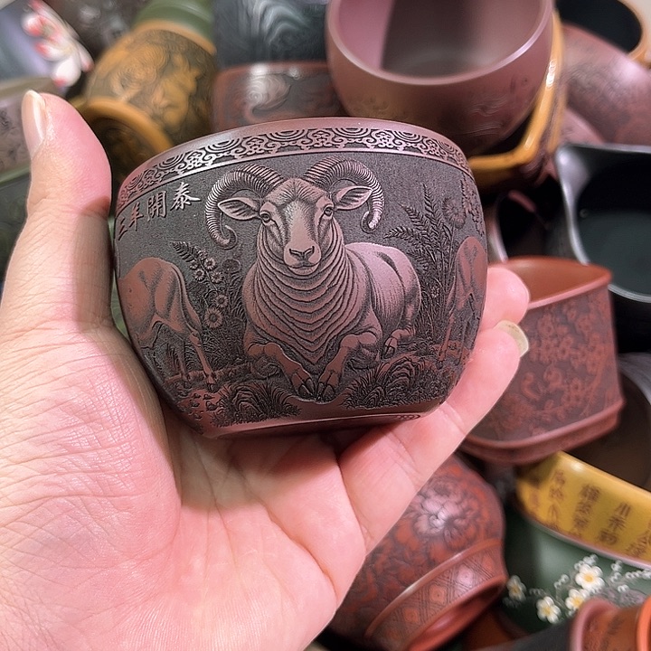 茶杯紫砂全手工紫砂主人杯