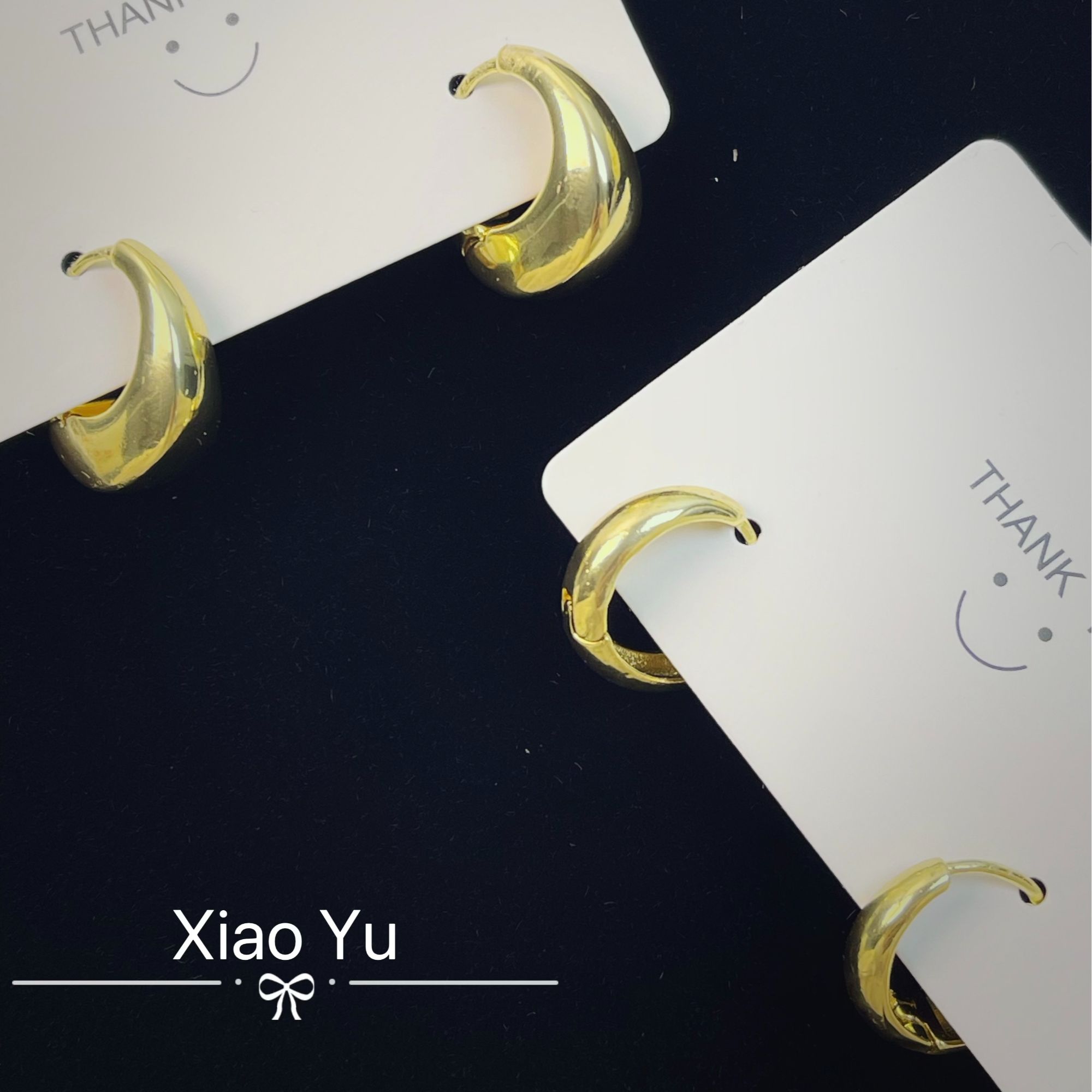 合金耳饰 爆款复古大耳圈C型简约耳圈轻奢潮酷耳环