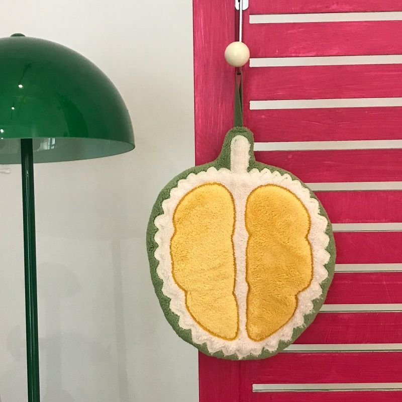 水果榴莲擦手巾可爱卡通加厚吸水速干不发臭卫生间厨房擦手帕JY