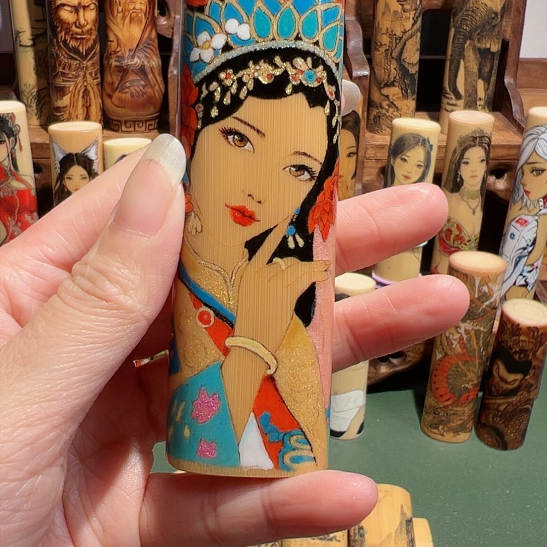 浪**家实心竹美女花旦