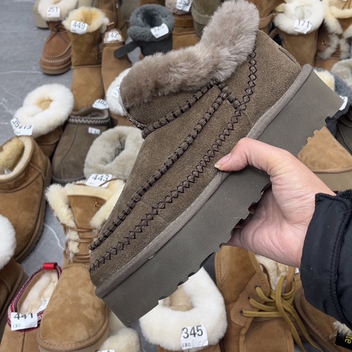 卡其阿尔派厚底ｖ口37