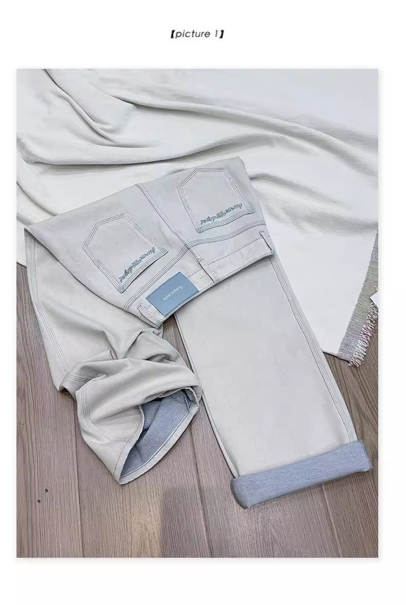 简约显高直筒牛仔裤女2025新款夏季高腰宽松显瘦垂感百搭阔腿裤子