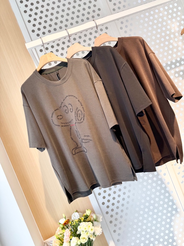 水淼25秋季新款T恤1244 刺绣时尚休闲