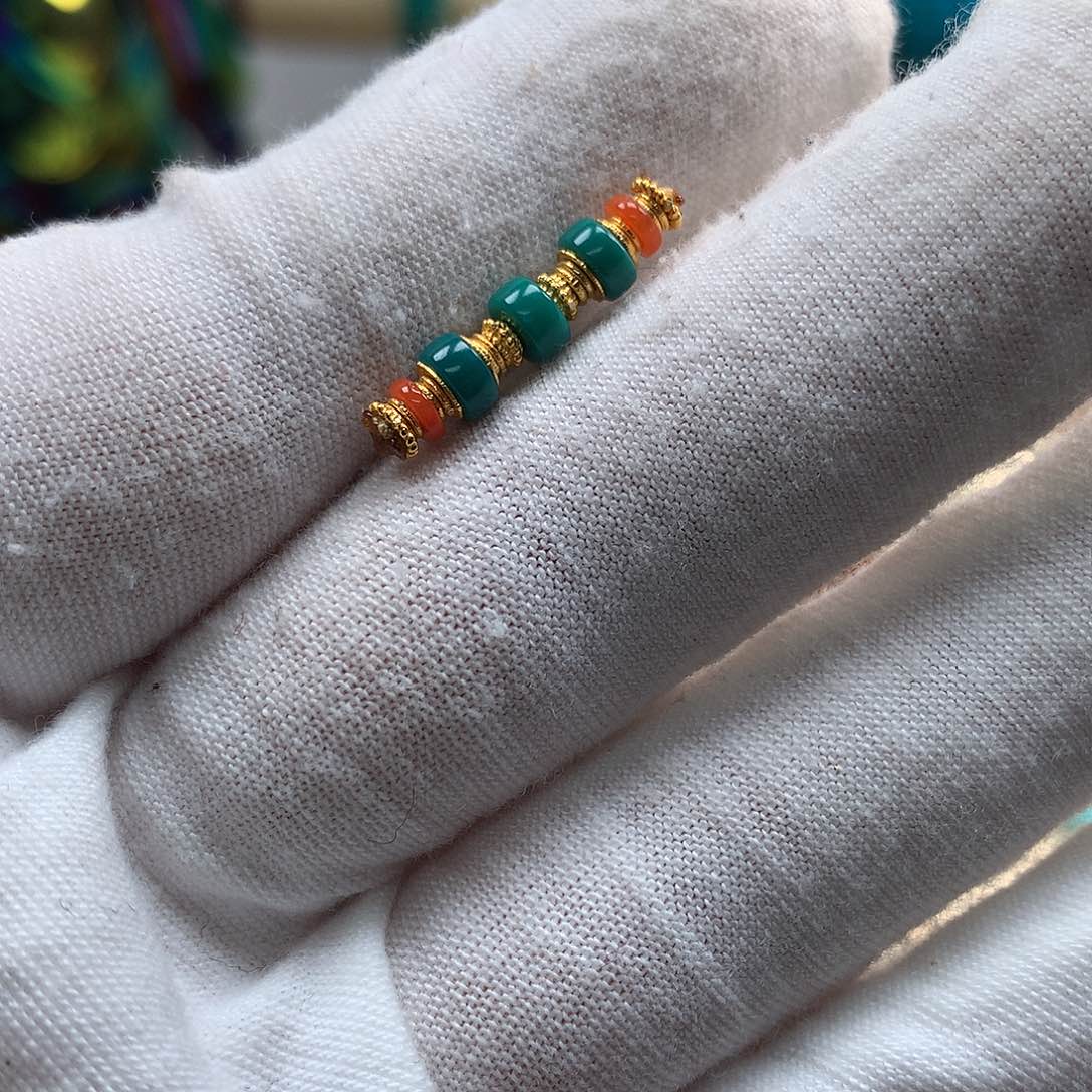 绿松石配饰18K金镶嵌