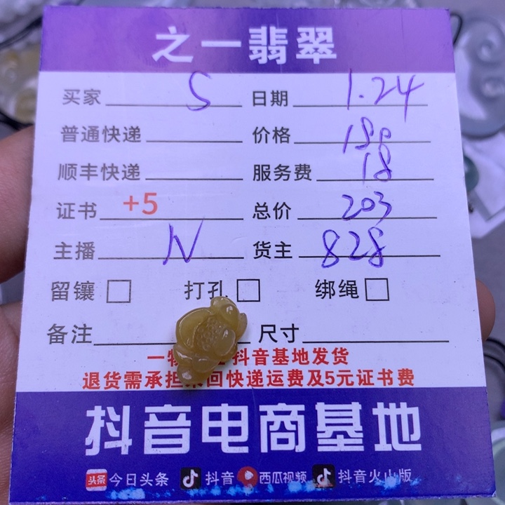 翡翠颈饰未镶嵌S***o翡翠