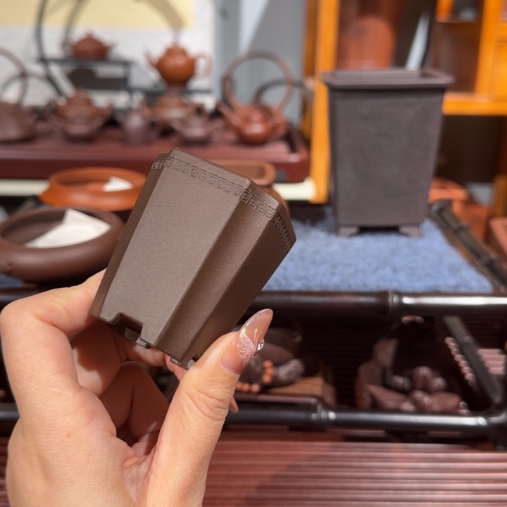 平***紫砂花盆半手工制作