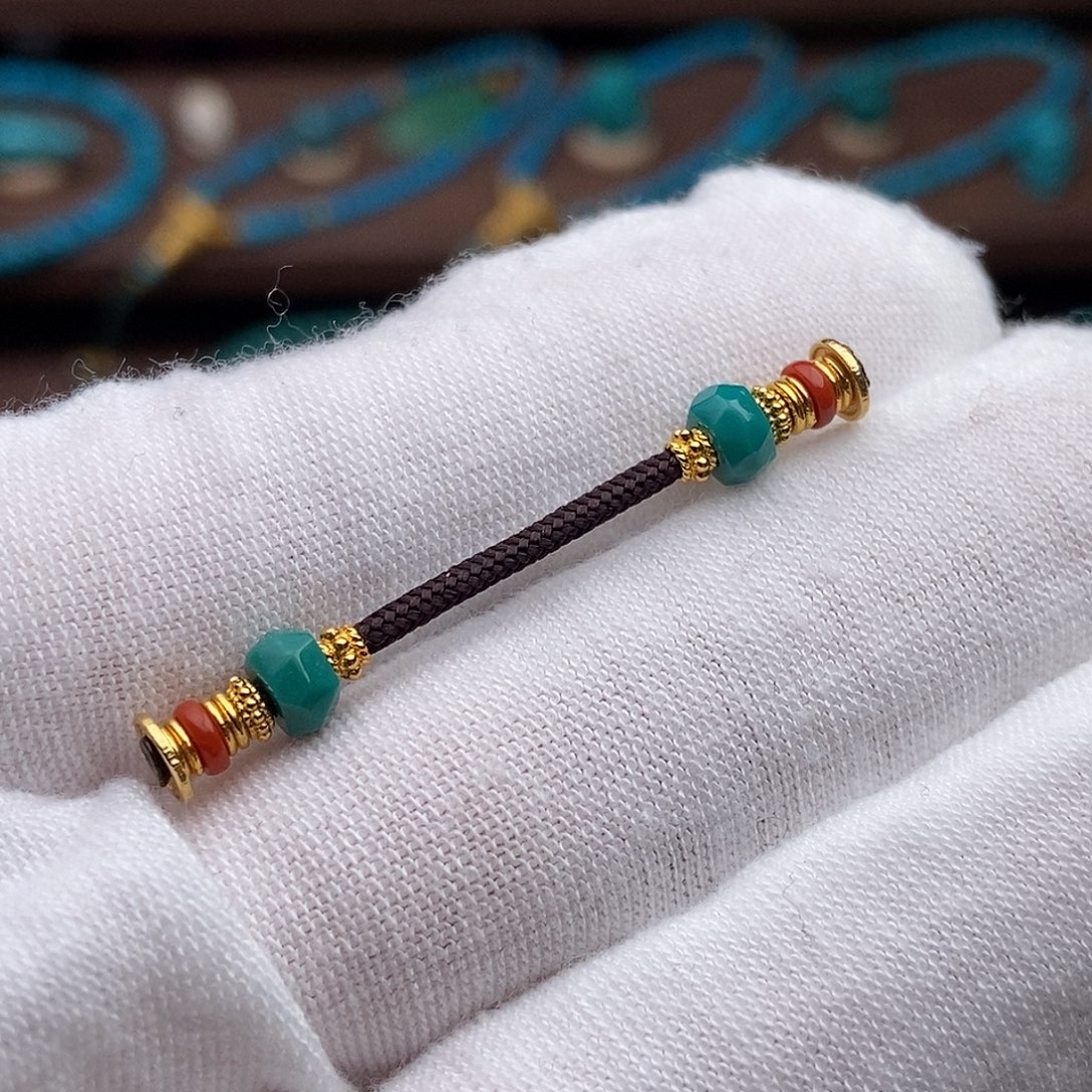 绿松石18K金镶嵌绿松石配饰