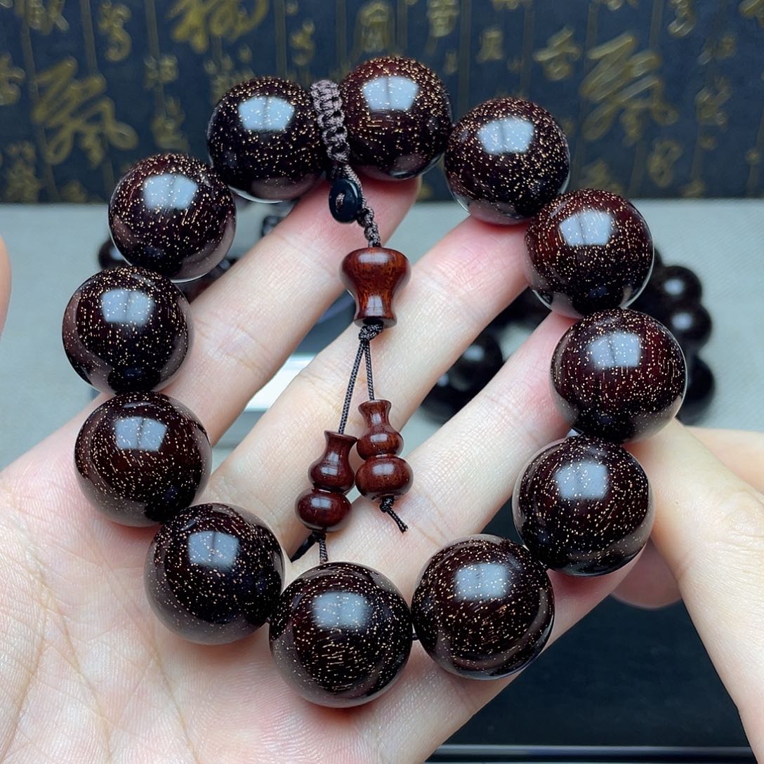 檀香紫檀（小叶紫檀）2.0 12颗 高油密 爆满金星