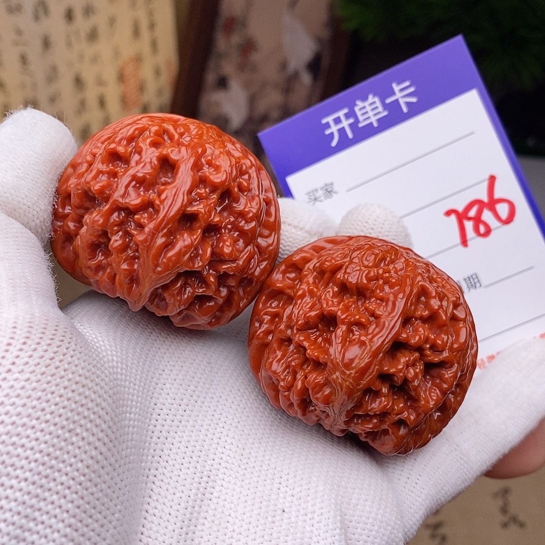 文玩核桃把件45粗筋786