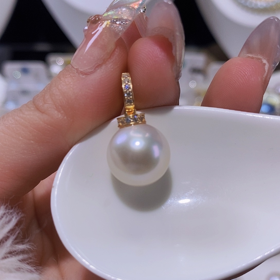 淡水珍珠颈饰银S925镶嵌