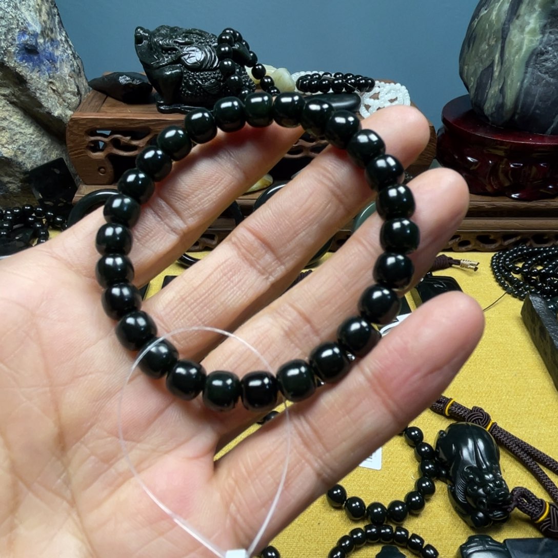 和田玉手链未镶嵌屹*