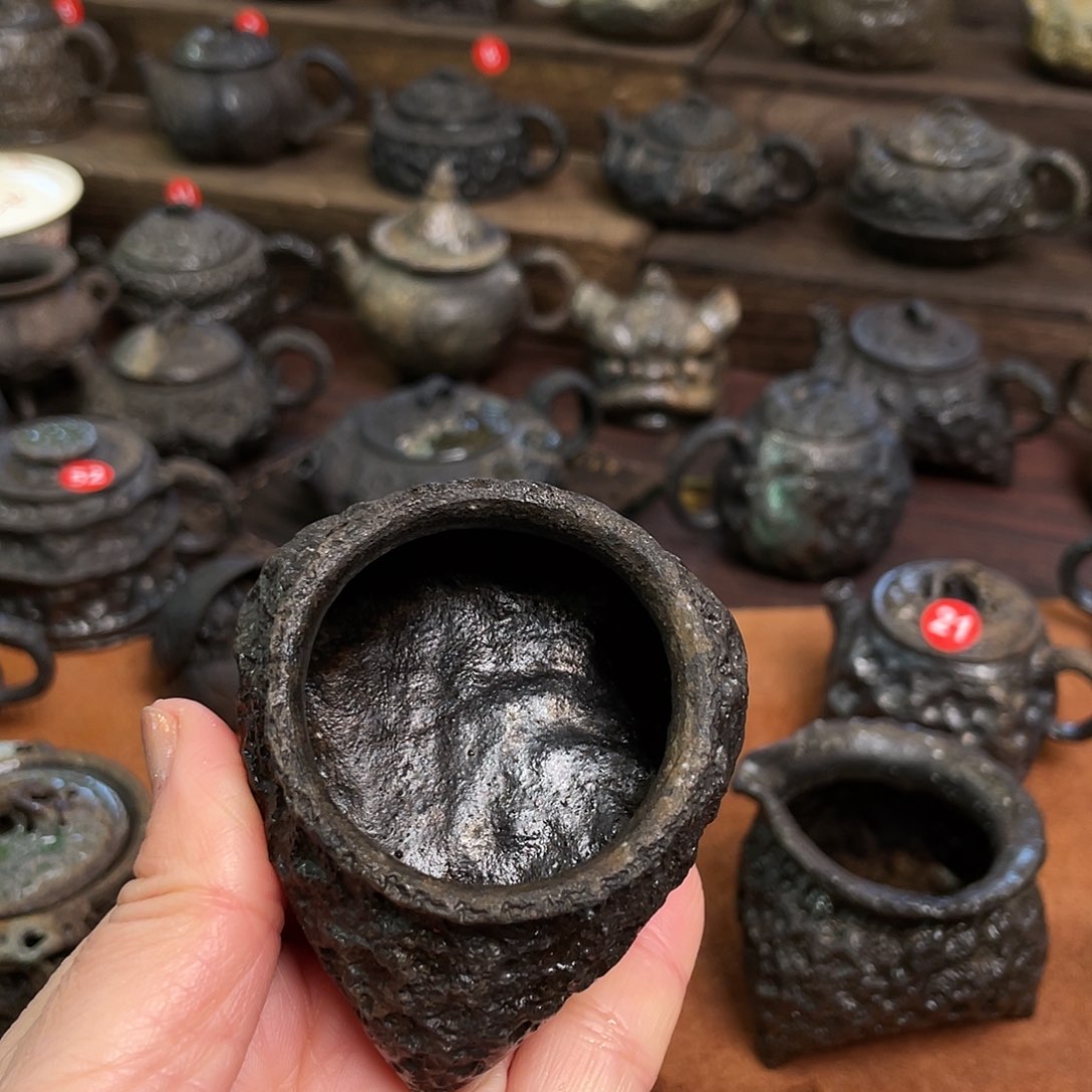 壶三足陶鬲柴烧主人杯