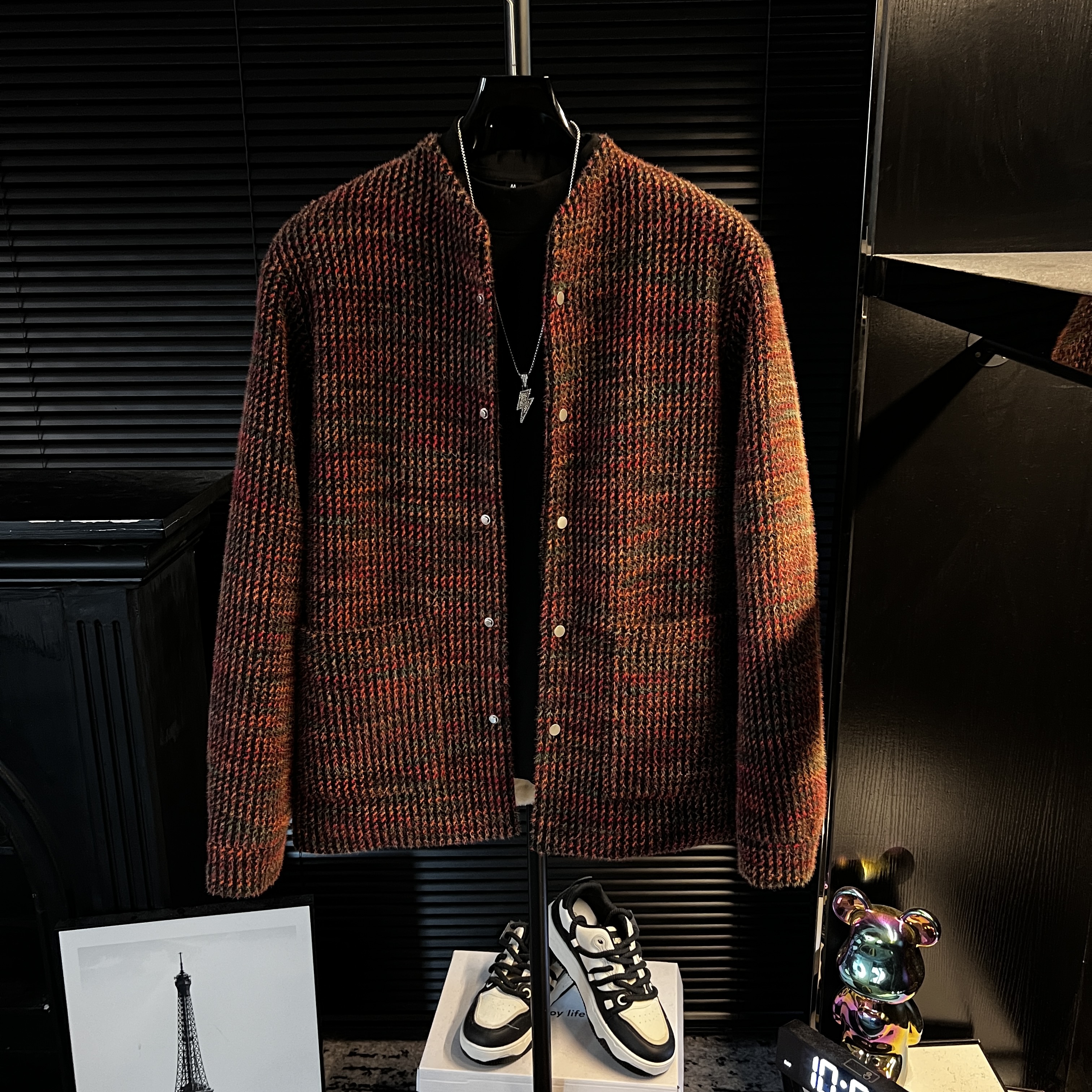 DB-秋冬季老钱风座山雕黑武士男士夹克外套