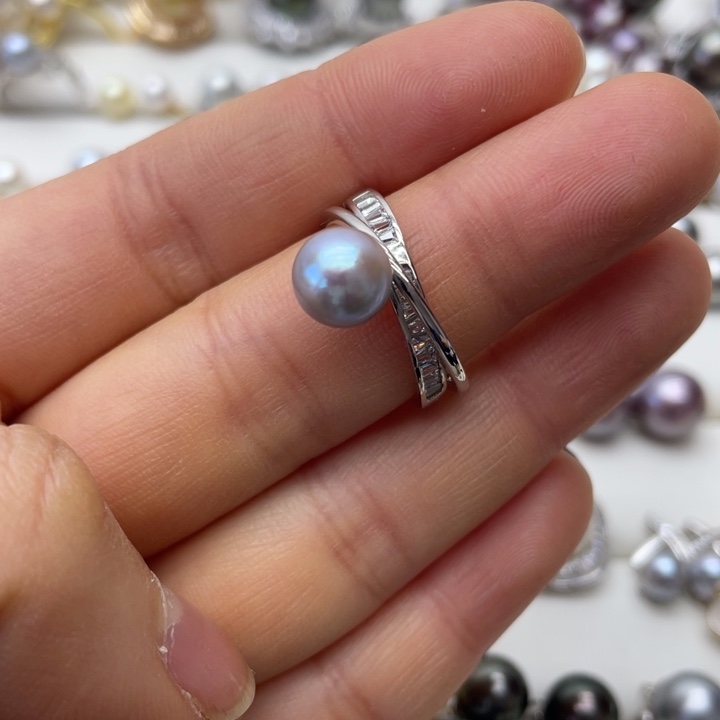 海水珍珠戒指银S925镶嵌