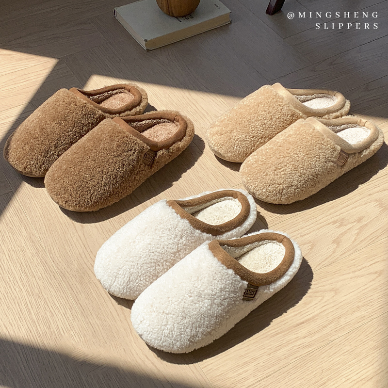 棉拖鞋女款秋冬新款2025老钱风情侣室内家居防滑静音保暖加绒棉鞋