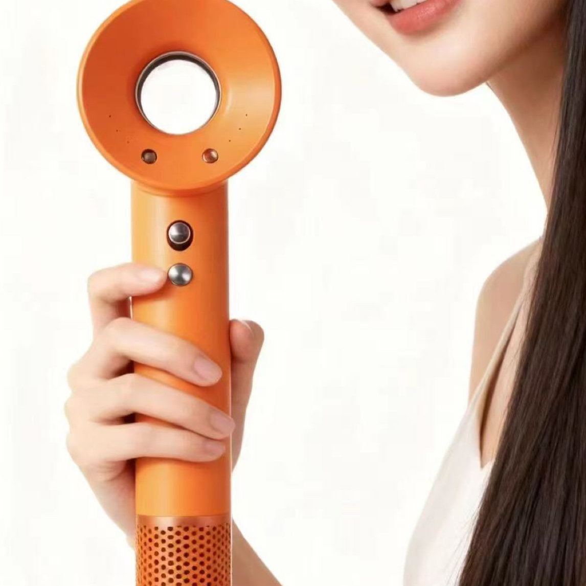 新款橙色网红风机带风嘴