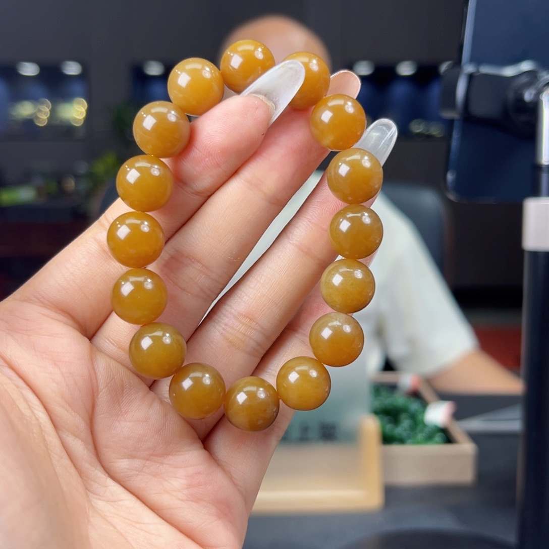 手链未镶嵌和田玉纯天然和田玉新疆且末金山糖k12