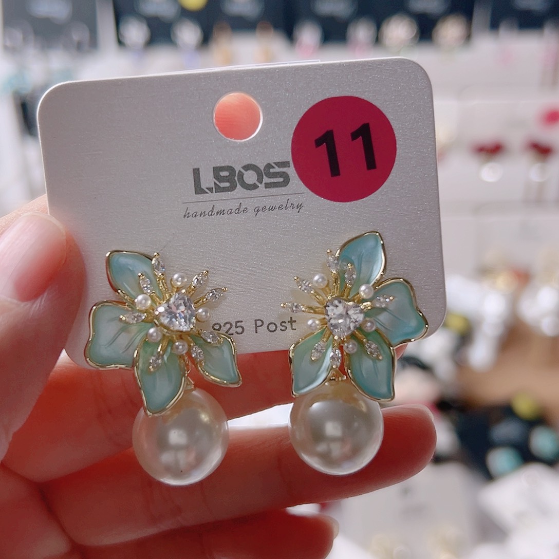 *****锆石纯铜合金耳环