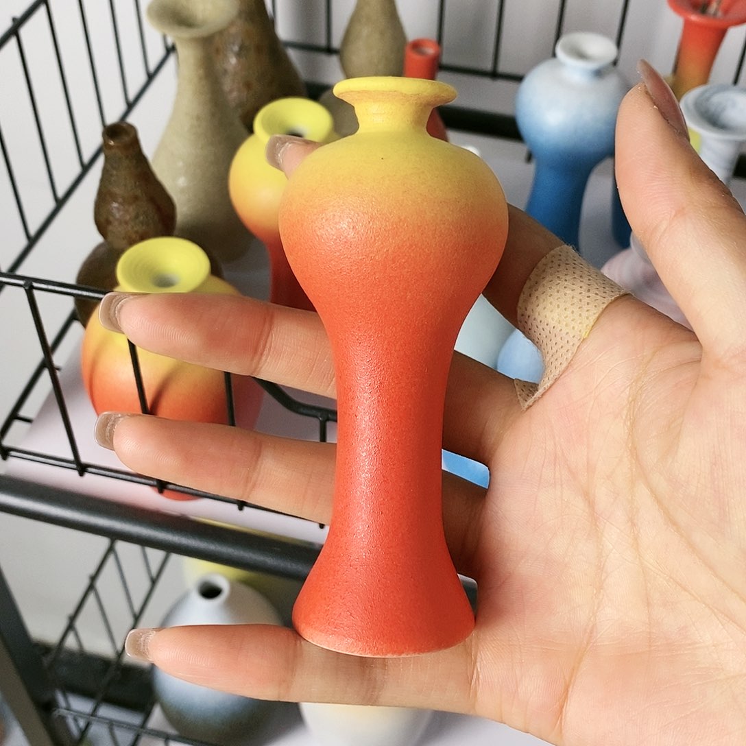摆件景德镇高温陶瓷小花瓶