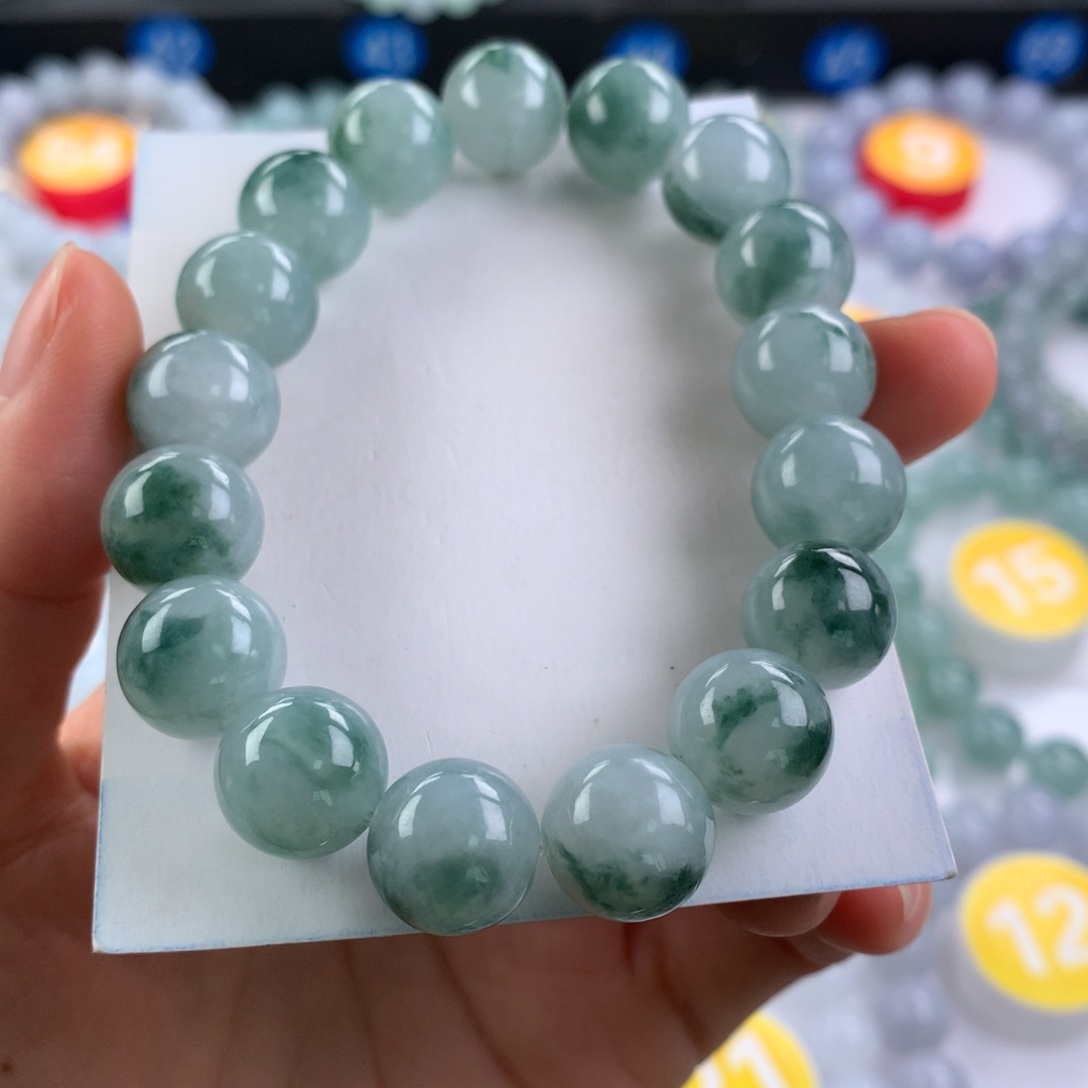 翡翠未镶嵌手链卡12.3