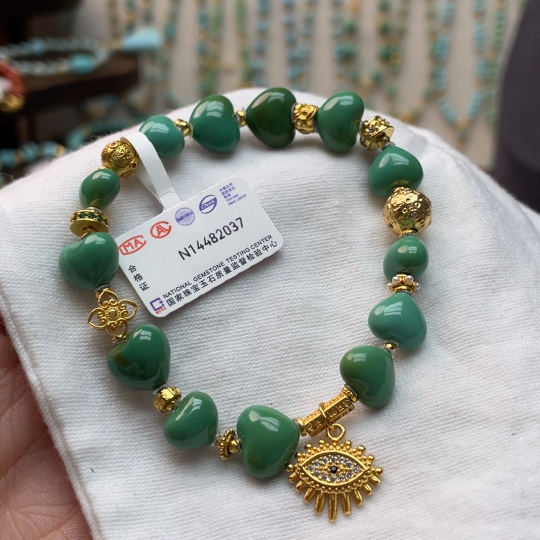 绿松石手链银S925镶嵌