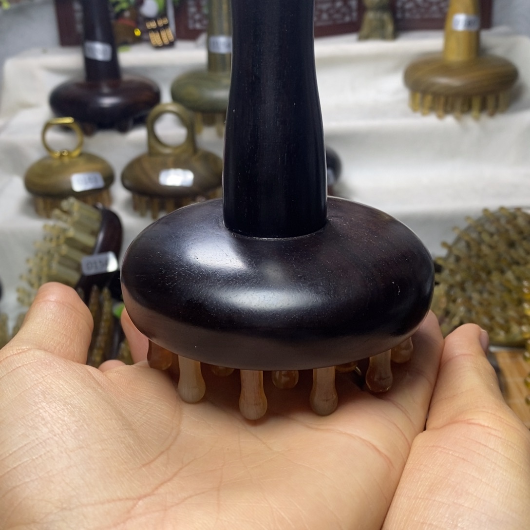 福利款25齿紫光檀羊角